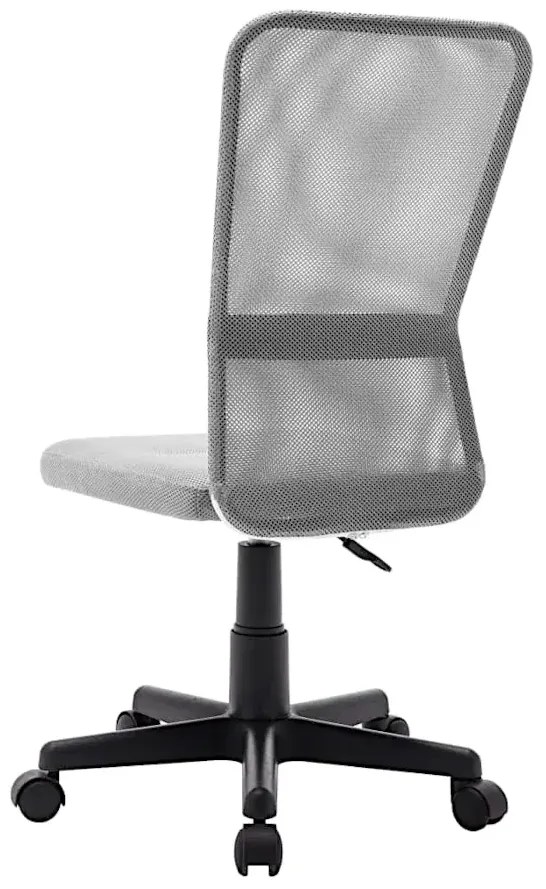 Szary siatkowy fotel biurowy bez podłokietników K3-Z52