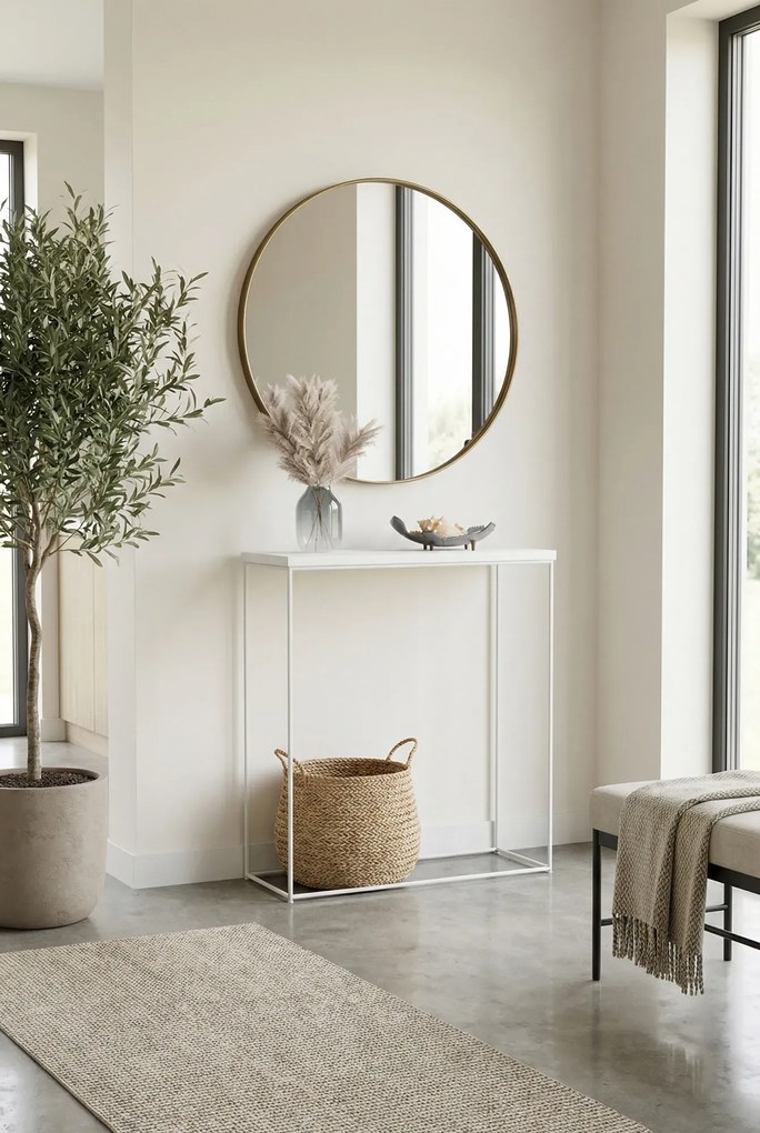 Biała nowoczesna konsola pod lustro  D7-P31