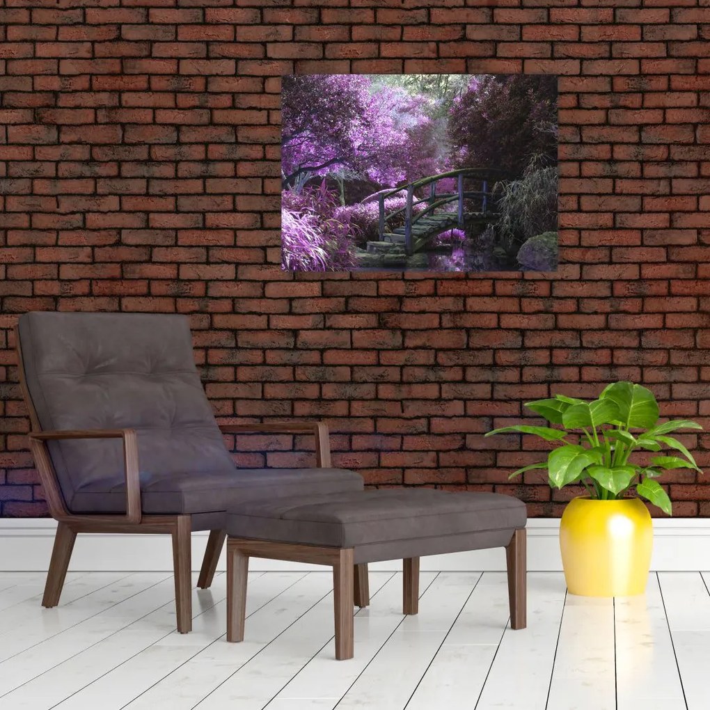 Obraz - fioletowe drzewa (70x50 cm)