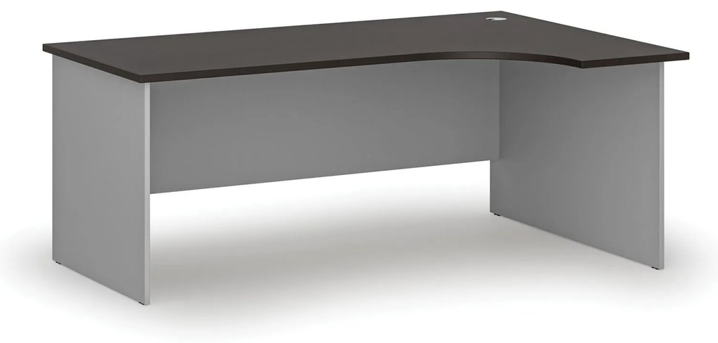 Narożne biurko PRIMO GRAY, 180x120 cm, prawe, szary/wenge