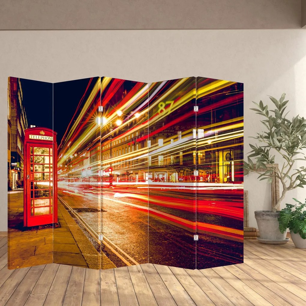 Parawan - Czerwona, londyńska budka telefoniczna (210x170 cm)
