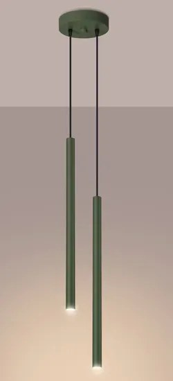Oliwkowa podwójna lampa w minimalistycznym stylu - M085 Z8-K72
