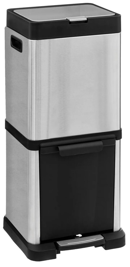 Kosz na śmieci dwukomorowy typu wieża, 14 l + 20 l, wys. 78 cm