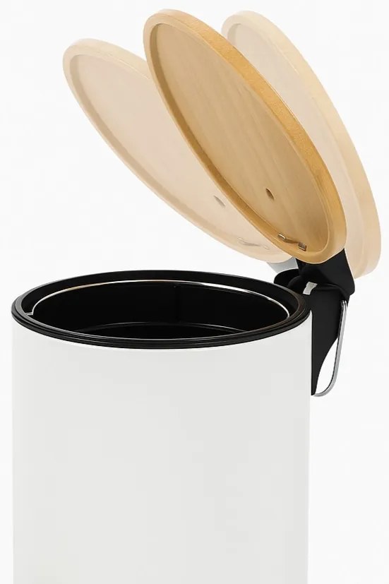 Kosz łazienkowy z bambusem ZETRU, 3 l