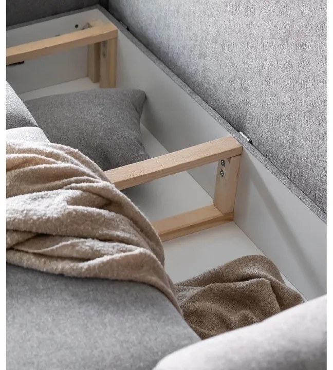 Rozkładana sofa narożna LARDE, turkusowa Wersja: Lewy róg