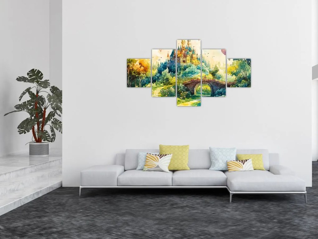 Obraz - Baśniowy zamek (125x70 cm)