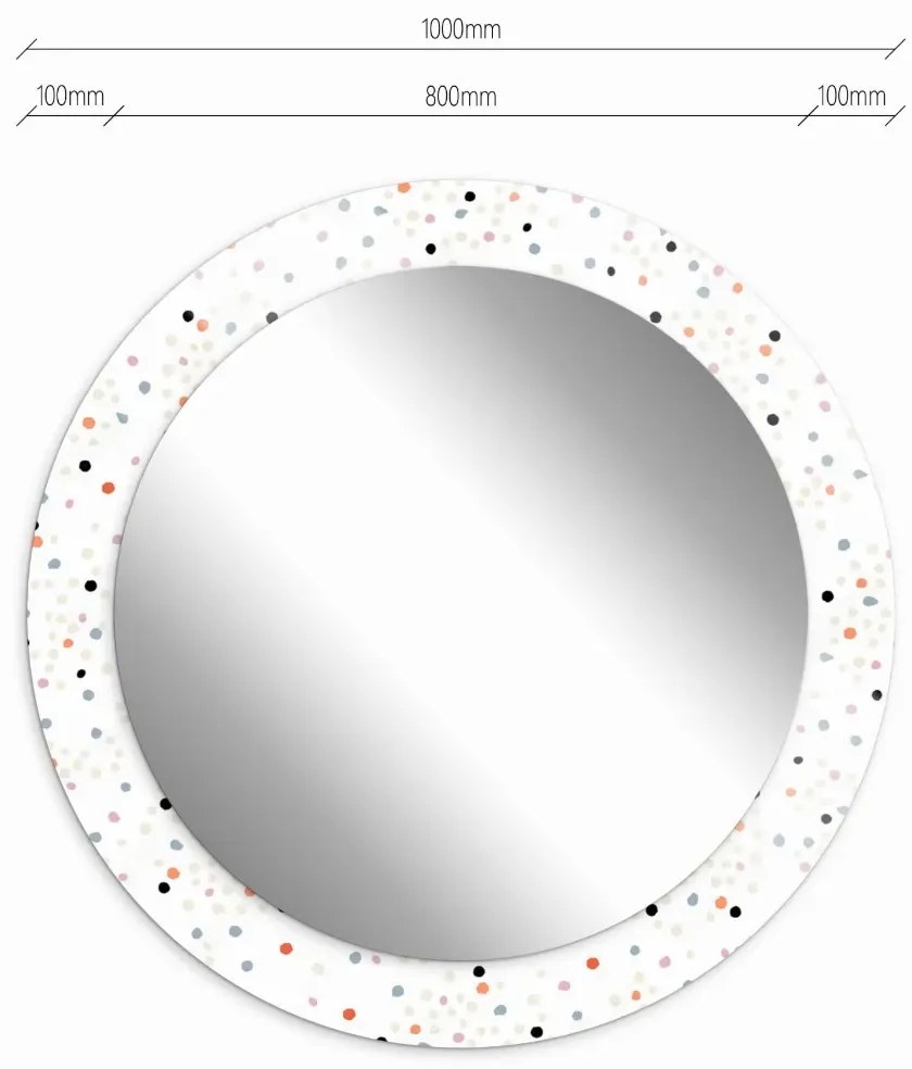 Lustro okrągłe MORENA DOTS 100cm białe BALTICA DESIGN