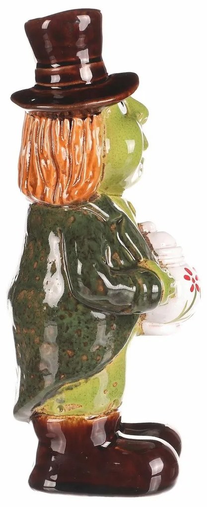 Ogród dekoracje Vodník stojący, ceramika, 9 x 9 x24 cm, 24 cm