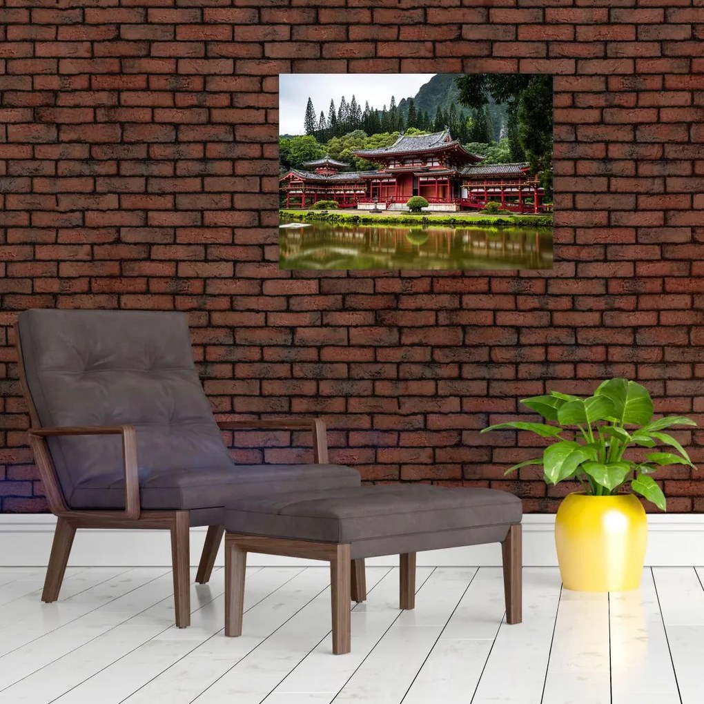 Obraz na szkle - klasztor buddyjski (70x50 cm)