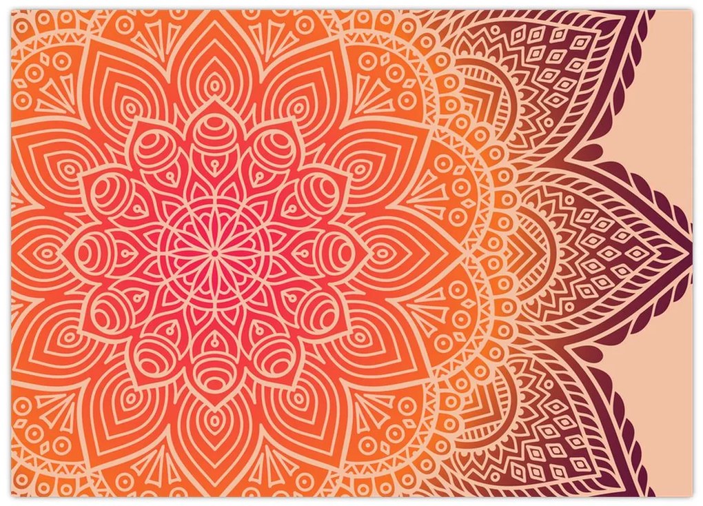 Obraz na szkle - Mandala sztuka (70x50 cm)