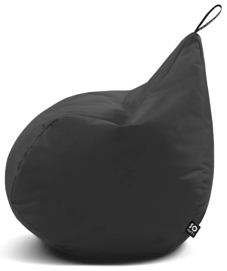Ciemnoniebieski dziecięcy worek do siedzenia Drop M – So Soft?