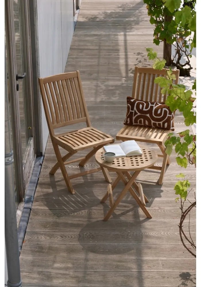 Drewniane krzesło ogrodowe w naturalnym kolorze Langli – Hartman