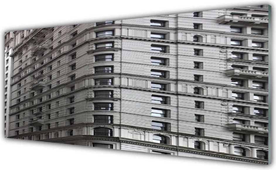 Panel Szklany do Kuchni Sylwetka Nowoczesnej Architektury