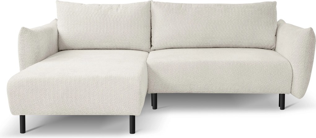 Masseno Narożnik UNO z funkcją spania i pojemnikiem na pościel Narozniki L, Rozkładana sofa - Kremowy, ANTHOLOGY 20