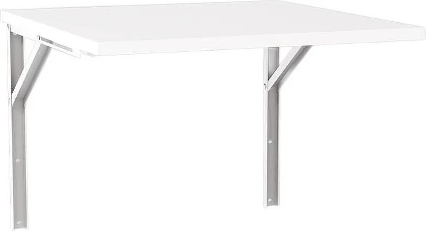Stół rozkładany ścienny FLIP 68x68 cm Biały - blat do kuchni i małych pomieszczeń