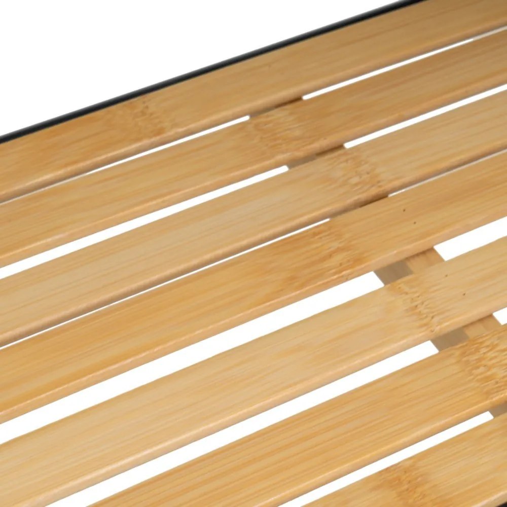 Czarno-naturalny bambusowy regał 41x77 cm – Casa Selección