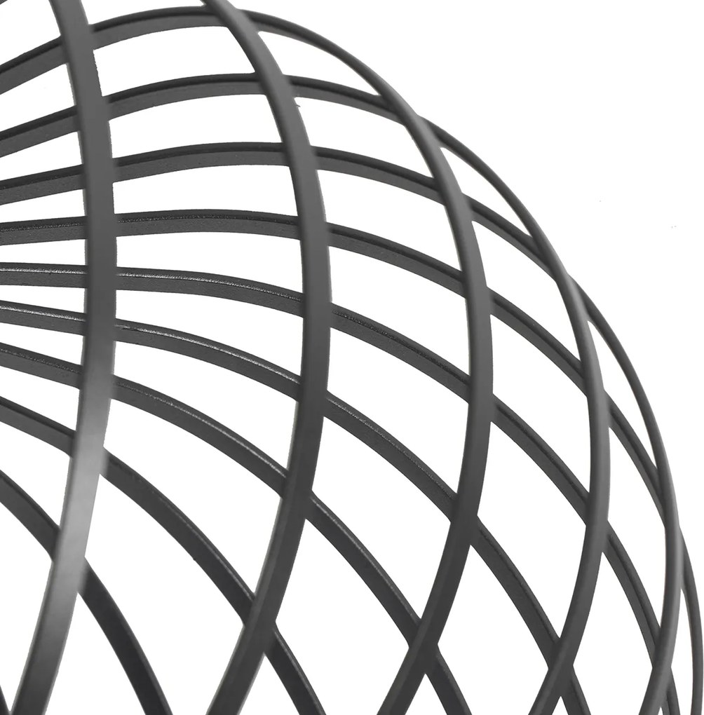 Inteligentna lampa sufitowa czarna 39 cm z Wi-Fi G95 - Johanna