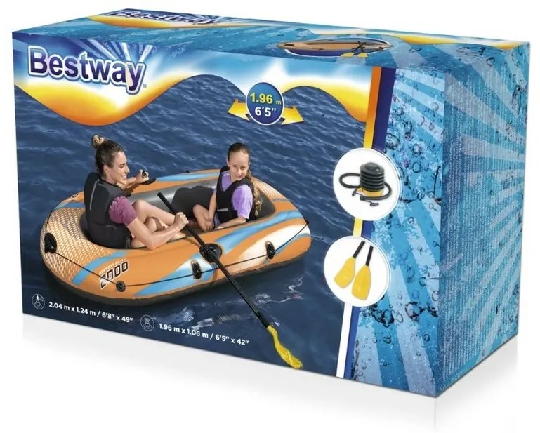 Bestway Nadmuchiwany ponton Kondor Elite 2000 set, 196 x 106 cm