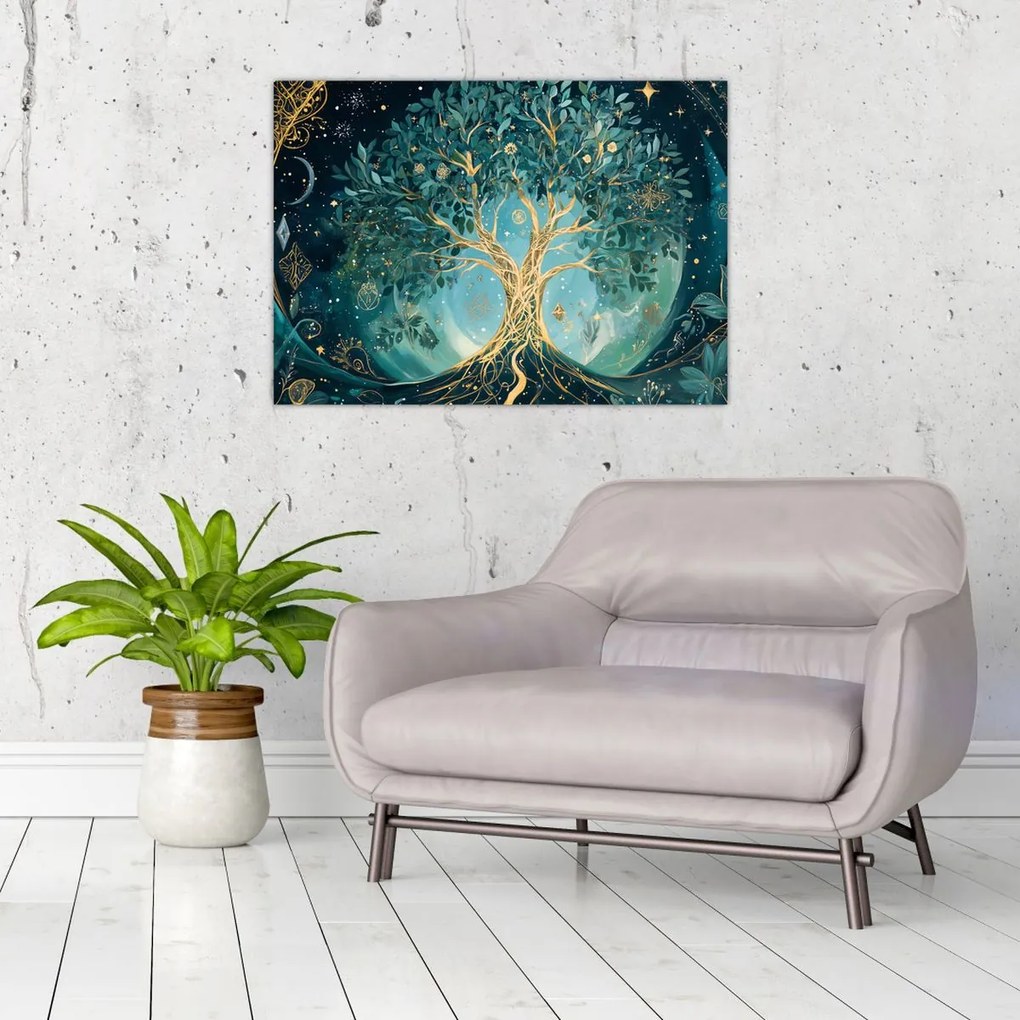 Obraz – Drzewo życia we wszechświecie (70x50 cm)