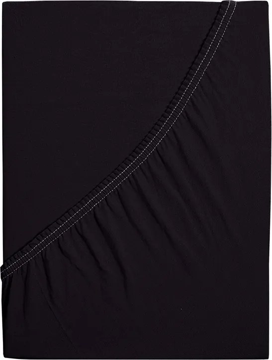 4Home prześcieradło jersey Ideal czarny, 200 x 200 cm