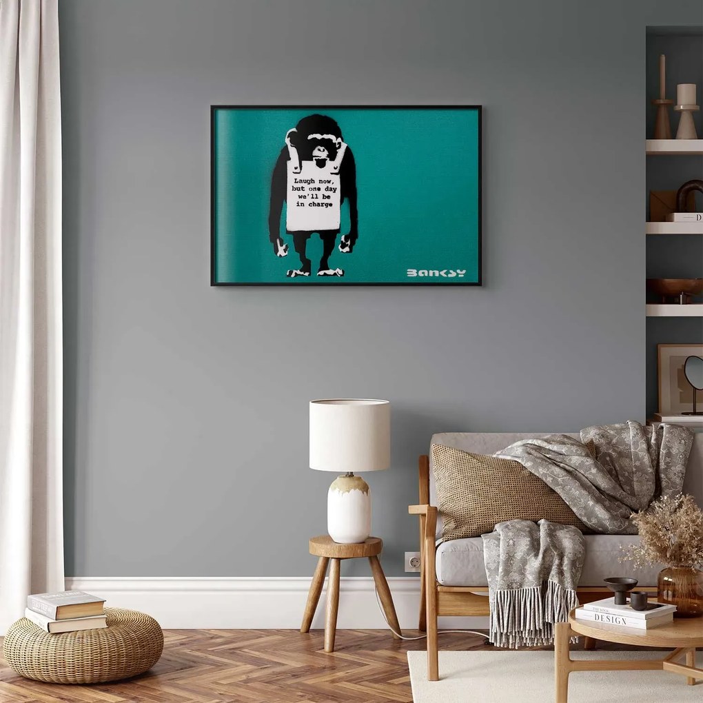 Plakat Zła małpa 60x40 cm z ramą czarną bez marginesu ARTGEIST B