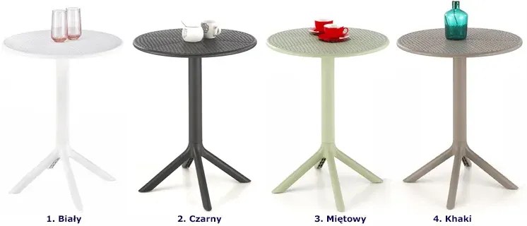 Czarny ażurowy stolik ogrodowy W2-L35