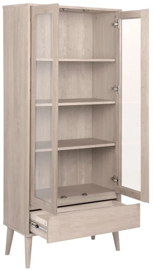 Naturalna witryna w dekorze dębu 80x178 cm Nagano – Actona