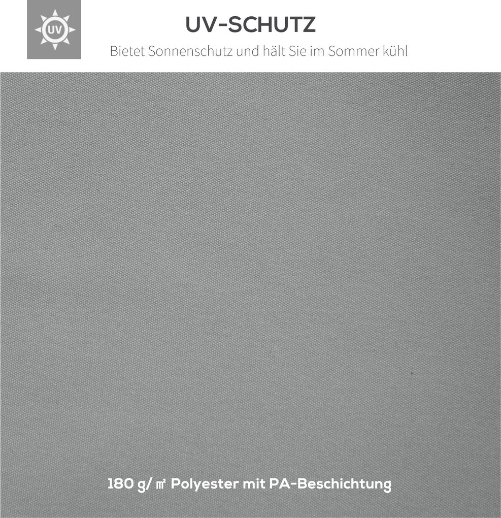 Zapasowy dach pawilonu Outsunny do metalowych pawilonów pawilon ogrodowy namiot imprezowy namiot ogrodowy poliester 3x4 m jasnoszary