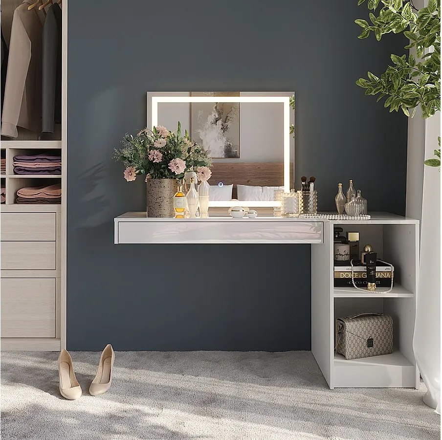 Stół toaletowy biały 100x40.1x12 sherry