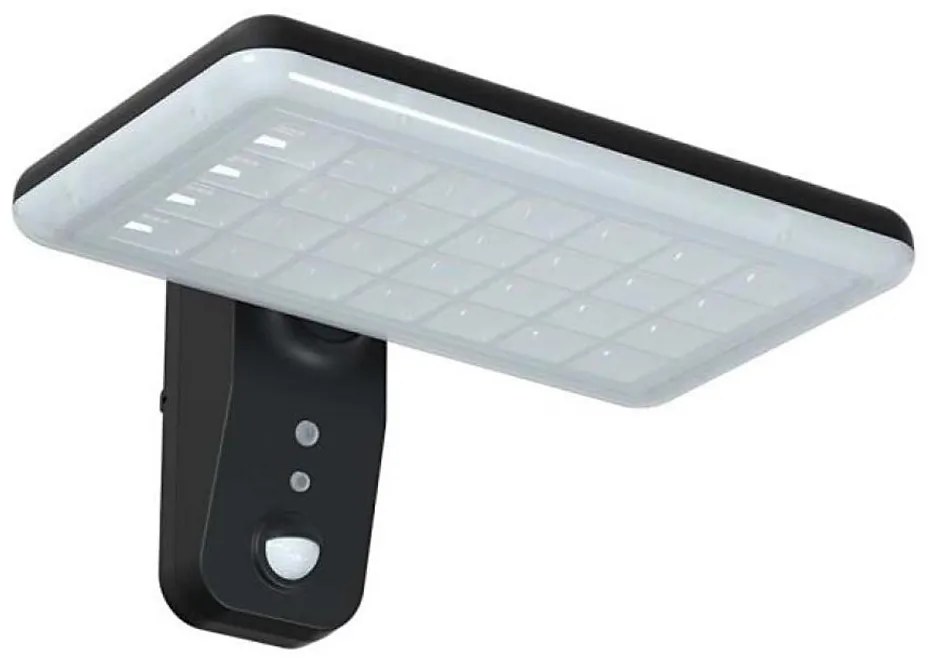 LED solarny kinkiet z czujnikiem LED/15W/3,2V 4000K/6000K IP65 czarny