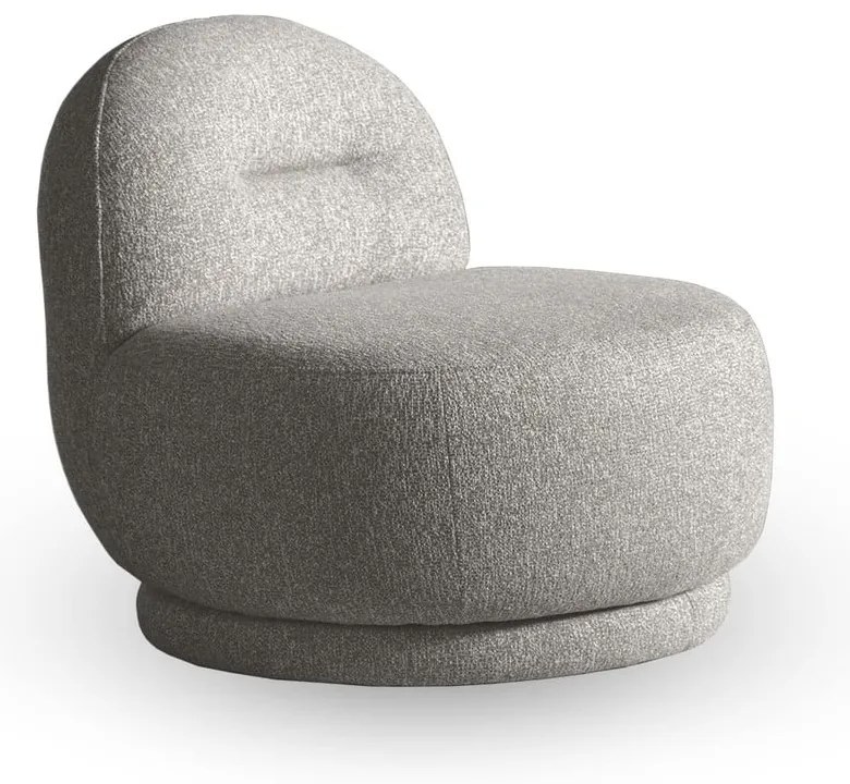 Jasnoszary fotel Ovo – Miuform