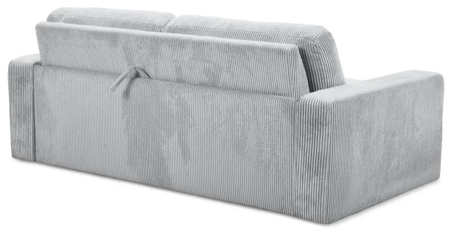 Jasnoszara sztruksowa rozkładana sofa 195 cm Nona – Makamii