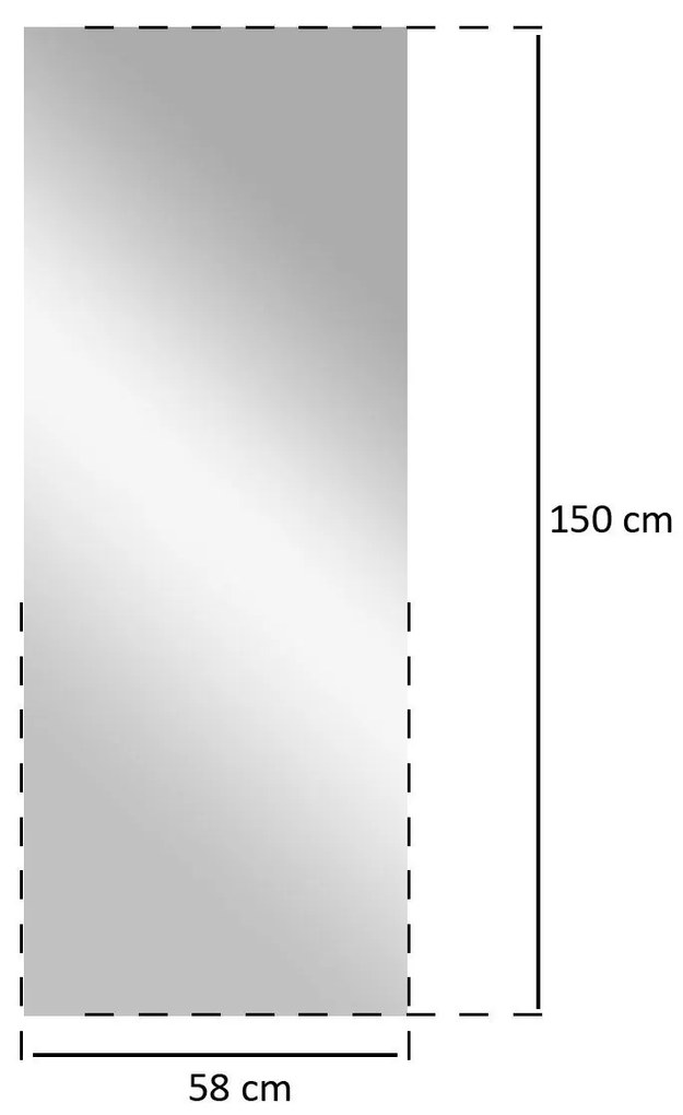 Samoprzylepna folia lustrzana,150 x 58 cm