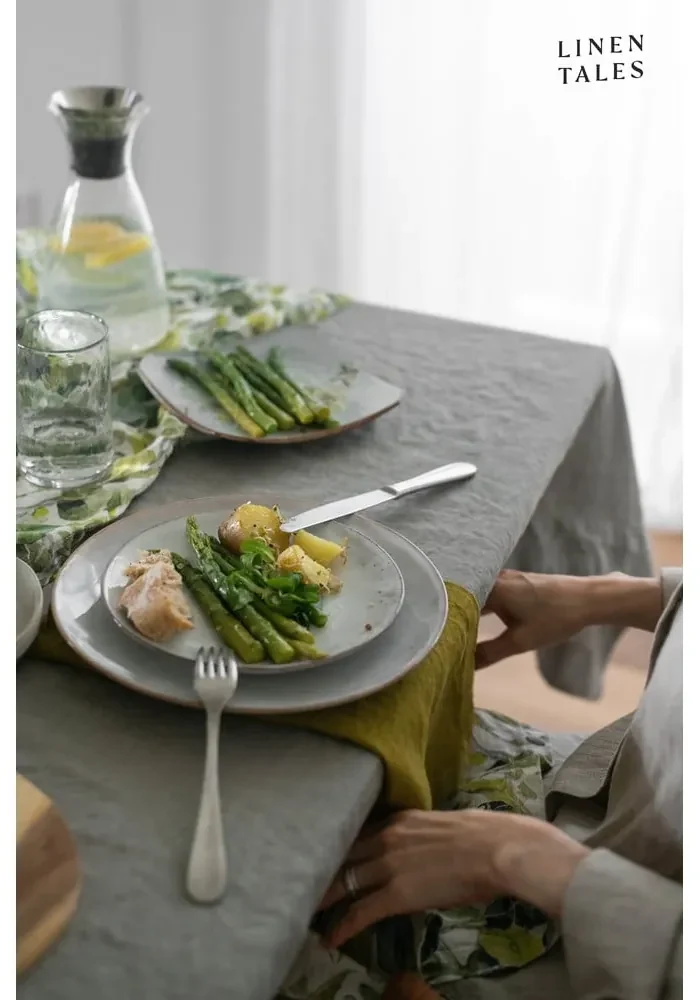 Lniany obrus 140x250 cm Khaki – Linen Tales