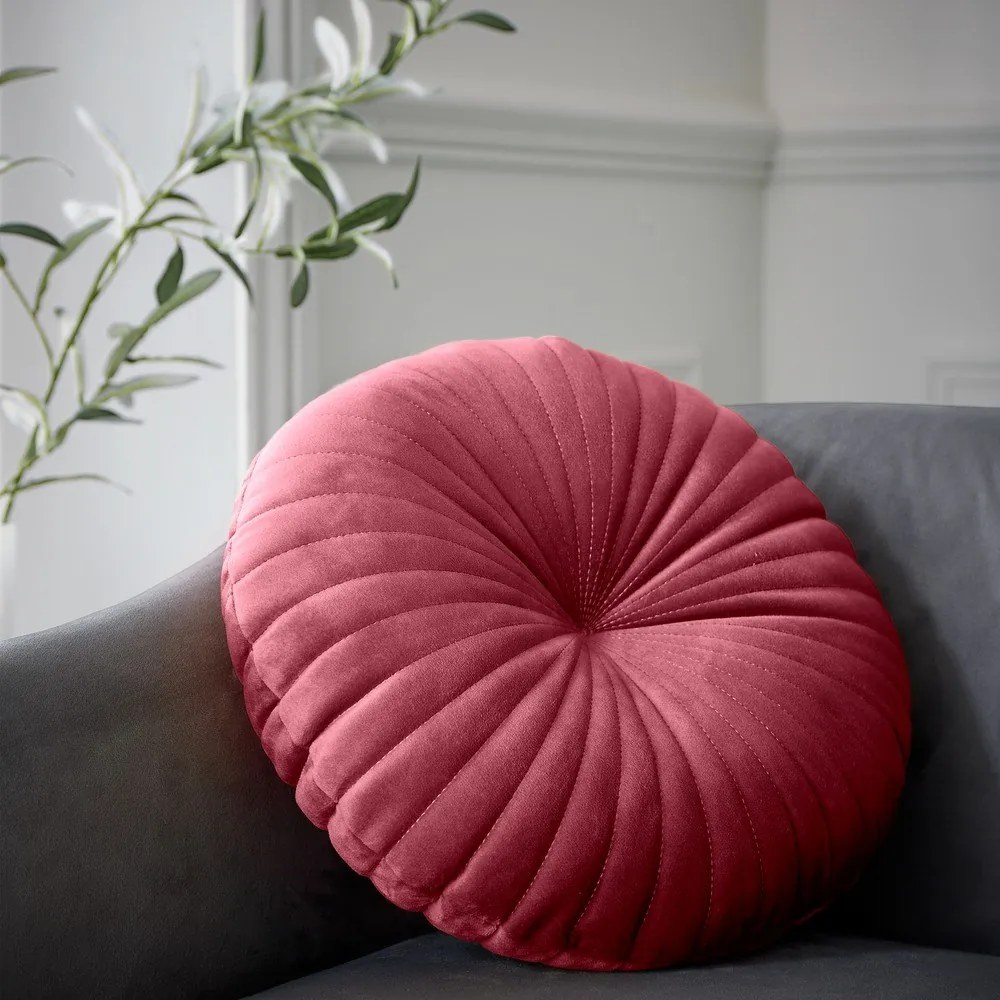 Aksamitna poduszka dekoracyjna ø 40 cm Round Soft Touch – Catherine Lansfield