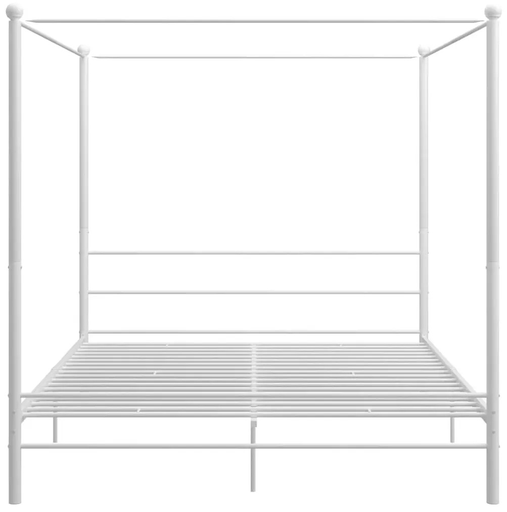 Białe rustykalne łóżko małżeńskie 200x200 cm - Aveiro