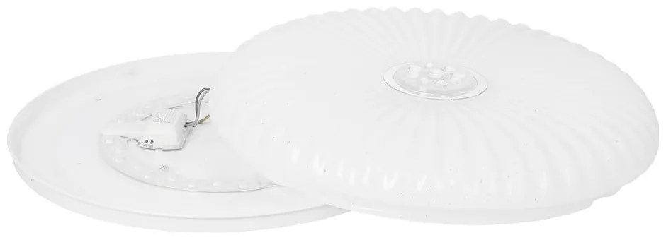 Biała lampa sufitowa LED ze zdalnym sterowaniem i ściemniaczem 38x38 cm Perola – Candellux Lighting