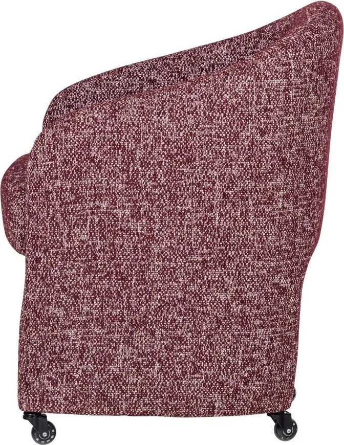 Bordowe tapicerowane krzesło biurowe Cordo – WOOOD