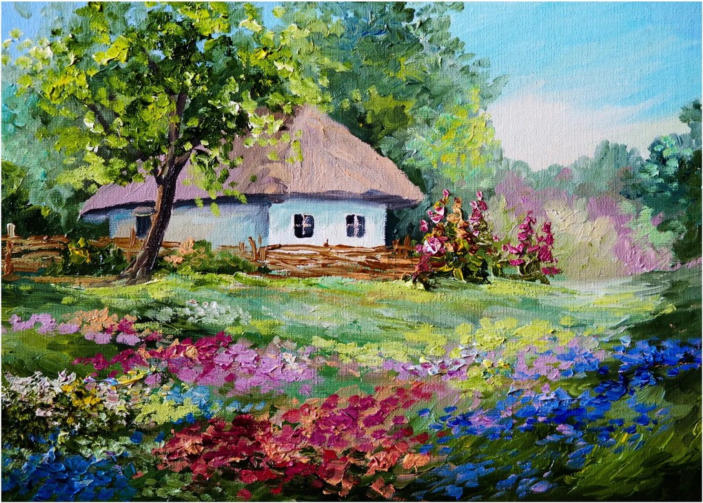 Obraz na szkle - Domek (70x50 cm)