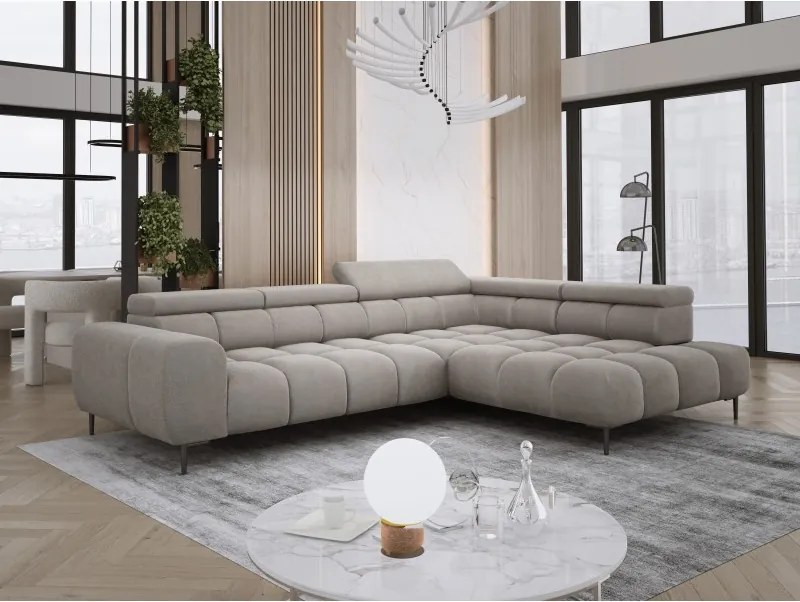 Narożnik PLAZA L wolnostojący Prawostronny w tkaninie Promocyjnej APHRODITE 04 WERSAL