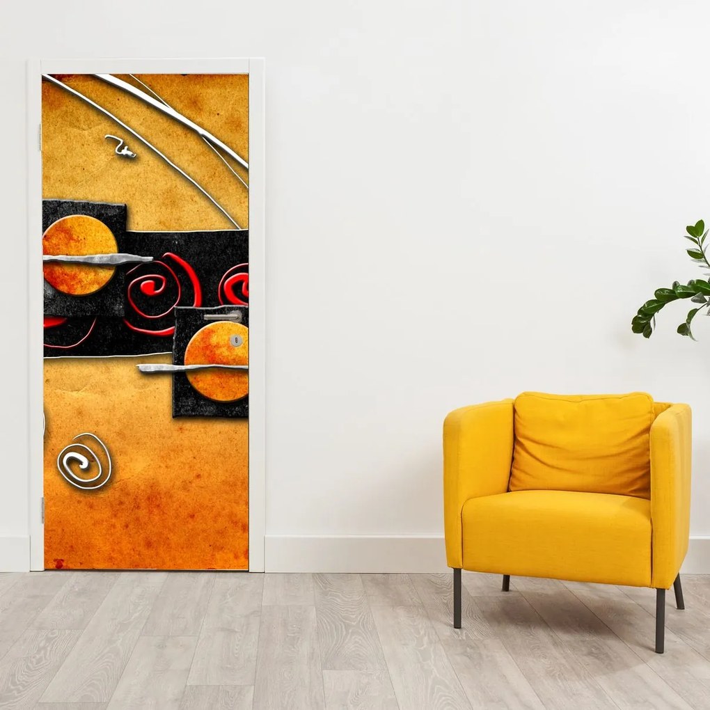 Fototapeta na drzwi - Abstrakcyjne planety (95x205cm)