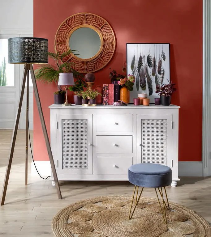 Dywan dekoracyjny z juty, Ø 80 cm, okrągły