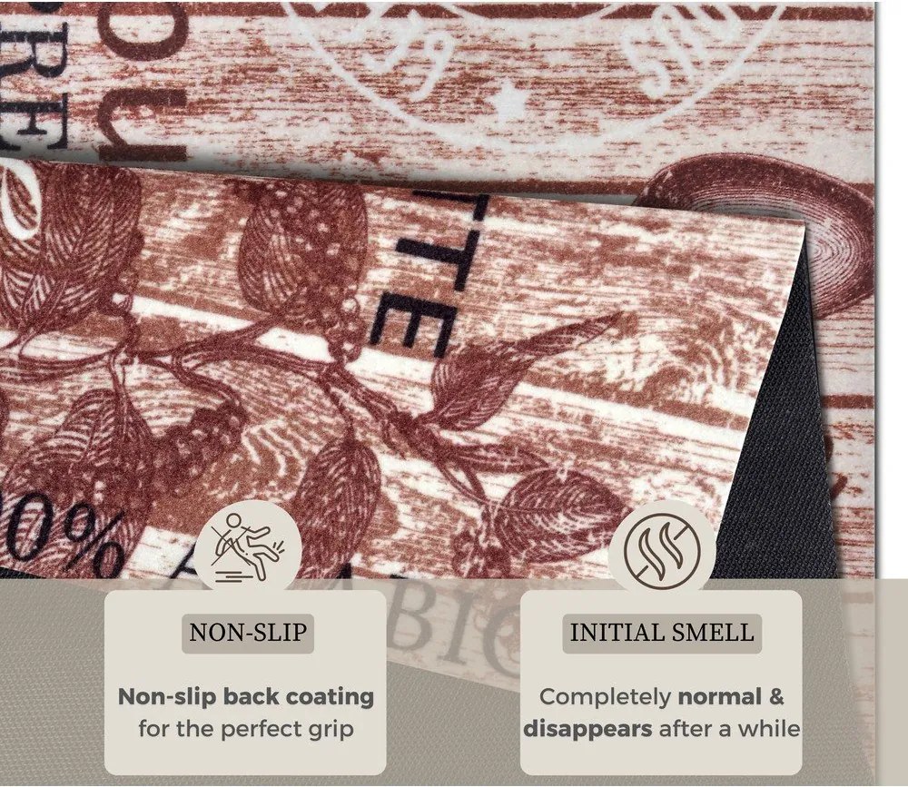 Brązowy chodnik kuchenny Hanse Home Delicious Coffee, 67x180 cm