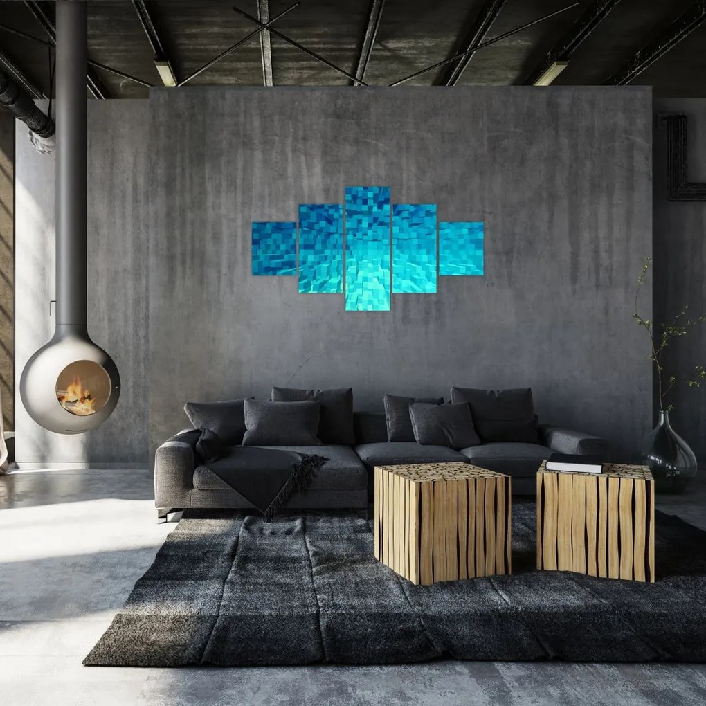 Obraz - abstrakcyjne kostki (125x70 cm)