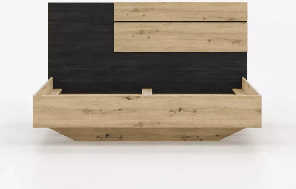 Łóżko Norven 160x200 dwuosobowe ze stelażem artisan sosna norweska nowoczesne