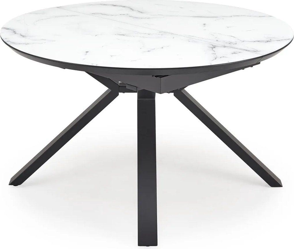 Okrągły stół rozkładany z marmurowym blatem Vertigo