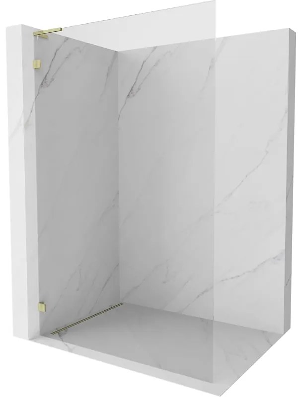 Mexen Lunar L ścianka prysznicowa Walk-in lewa 110 x 200 cm, transparent 8 mm, złota - 830L-110-000-50-00-L