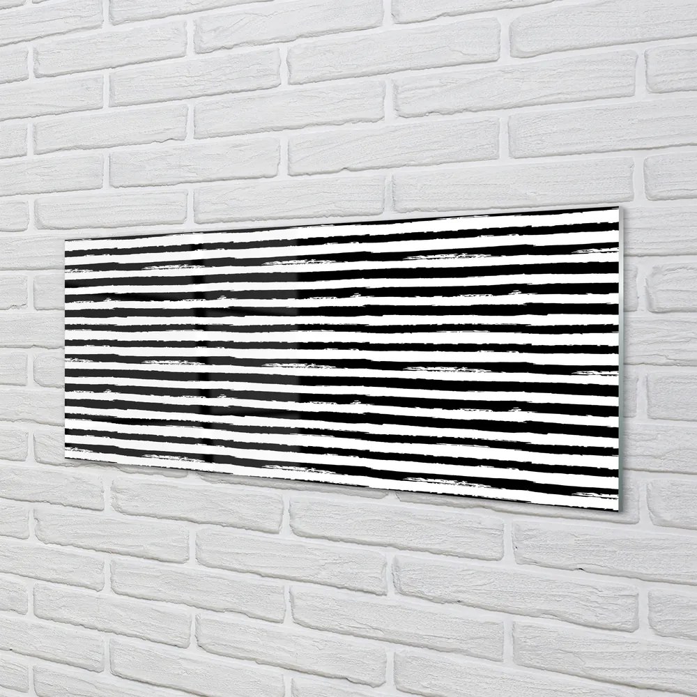 Szkło do Kuchni na Ścianę Nieregularny Wzór Zebry