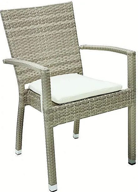 Zestaw rattanowy ogrodowy NAPOLI I. 1 + 4 (szaro-beżowy)