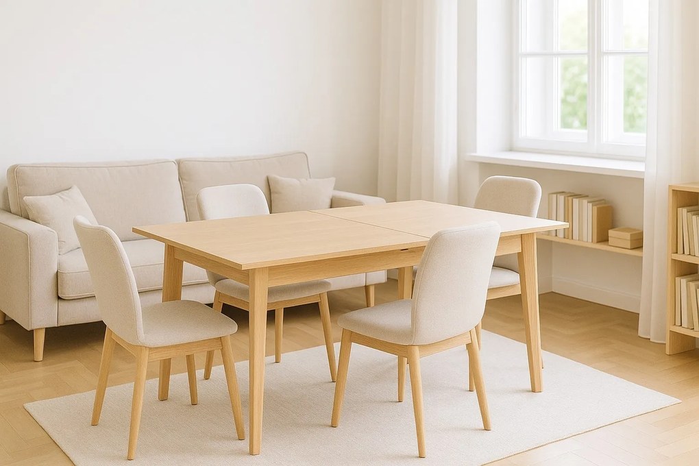 Stół rozkładany ROBUST Dąb do Salonu Jadalni 180-265 x 100 x 76 cm, Prostokątny